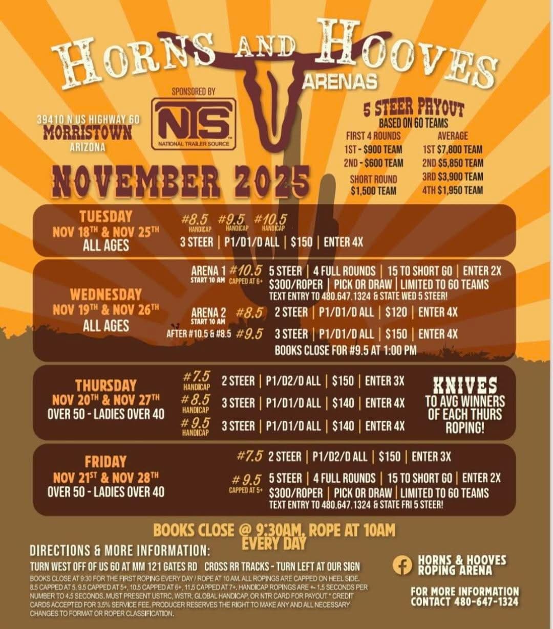Morristown, AZ-Horns and Hooves flyer