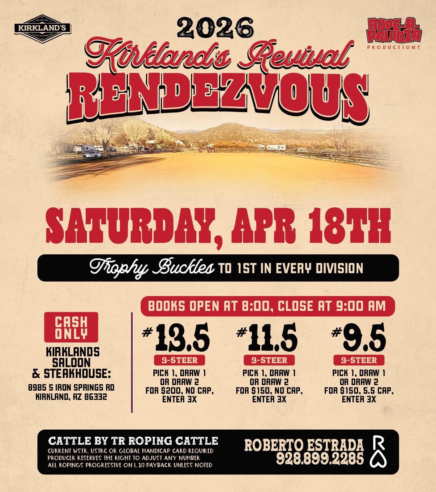 Kirkland, AZ-Rope-A-Palooza Productions flyer