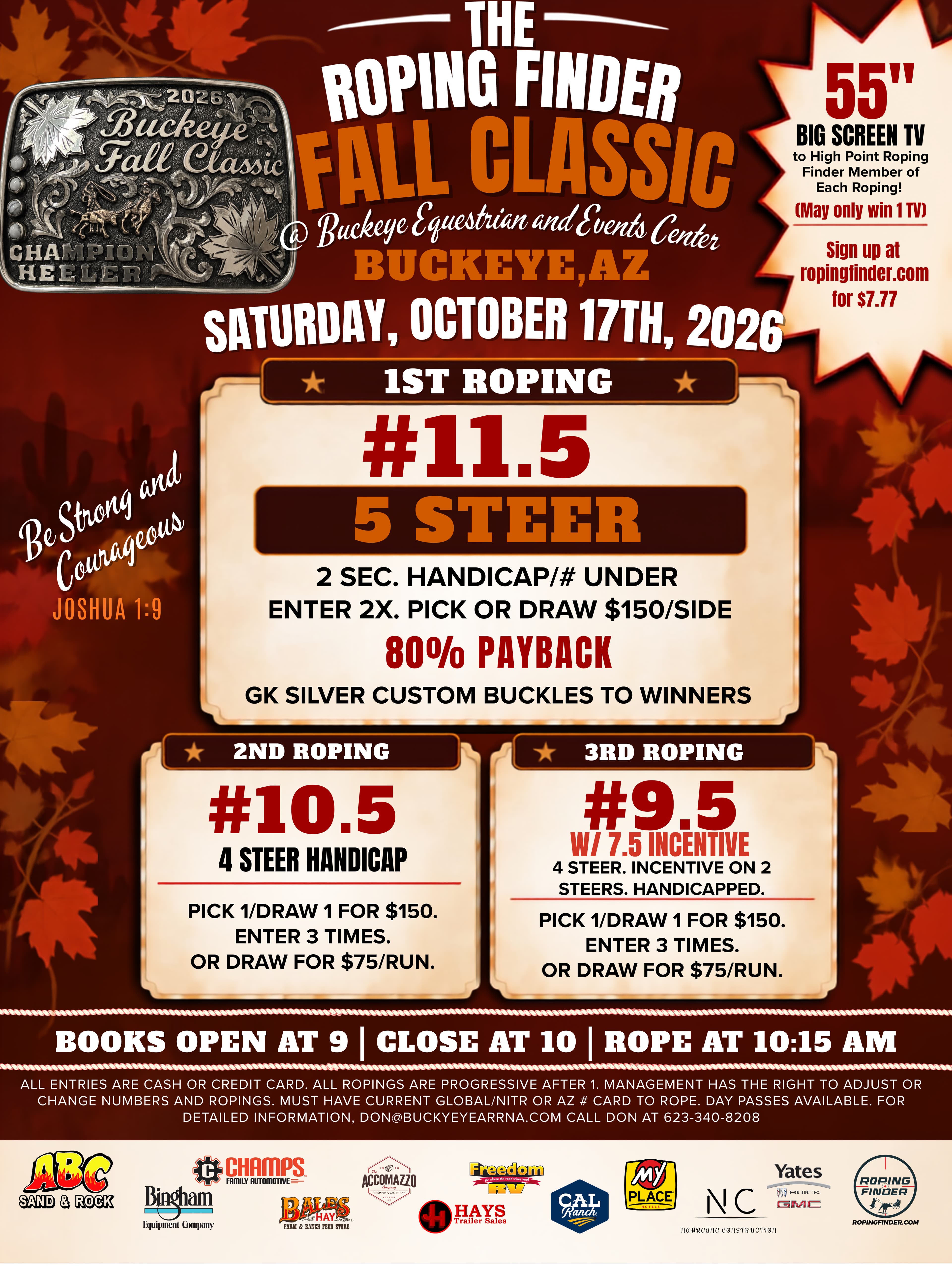 Buckeye, AZ-The Roping Finder Fall Classic flyer