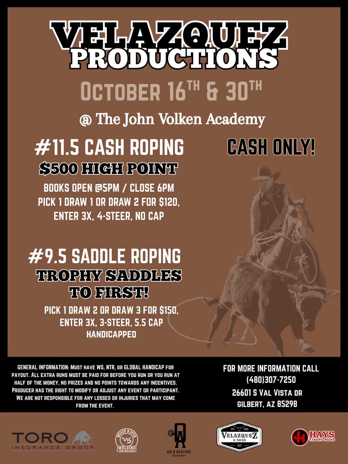 Gilbert, AZ-Velazquez Productions flyer
